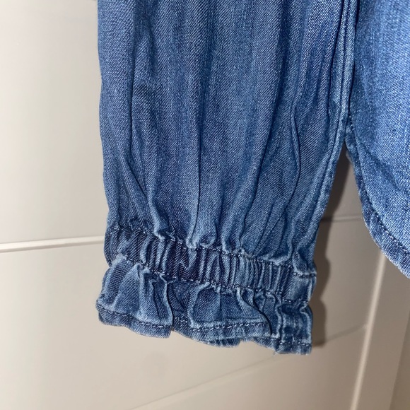 Talbots Stylish Lightweight Denim Top with glass buttons - Picture 7 of 7